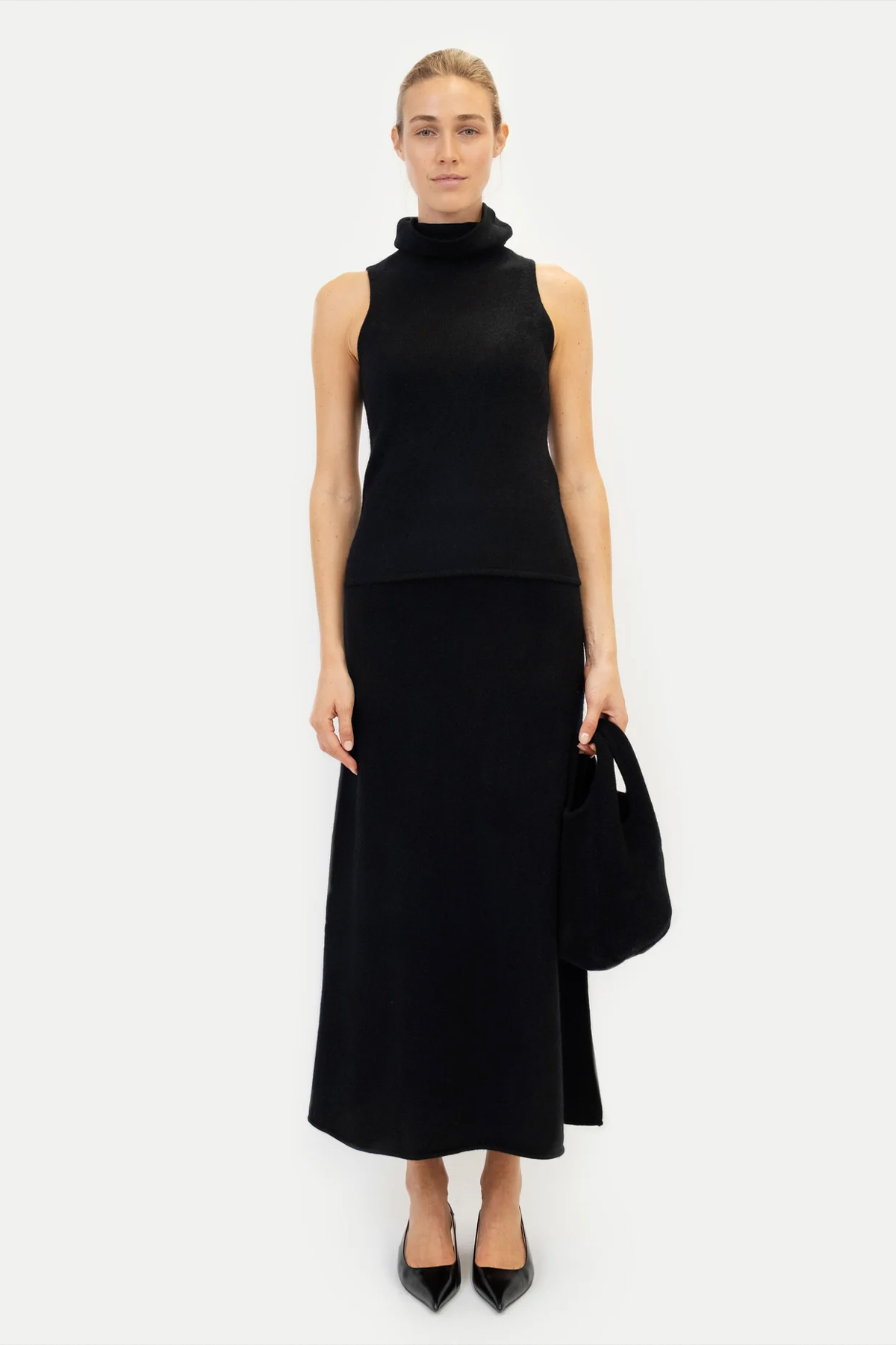 Gebürstetes Top 'Olivia' in schwarz