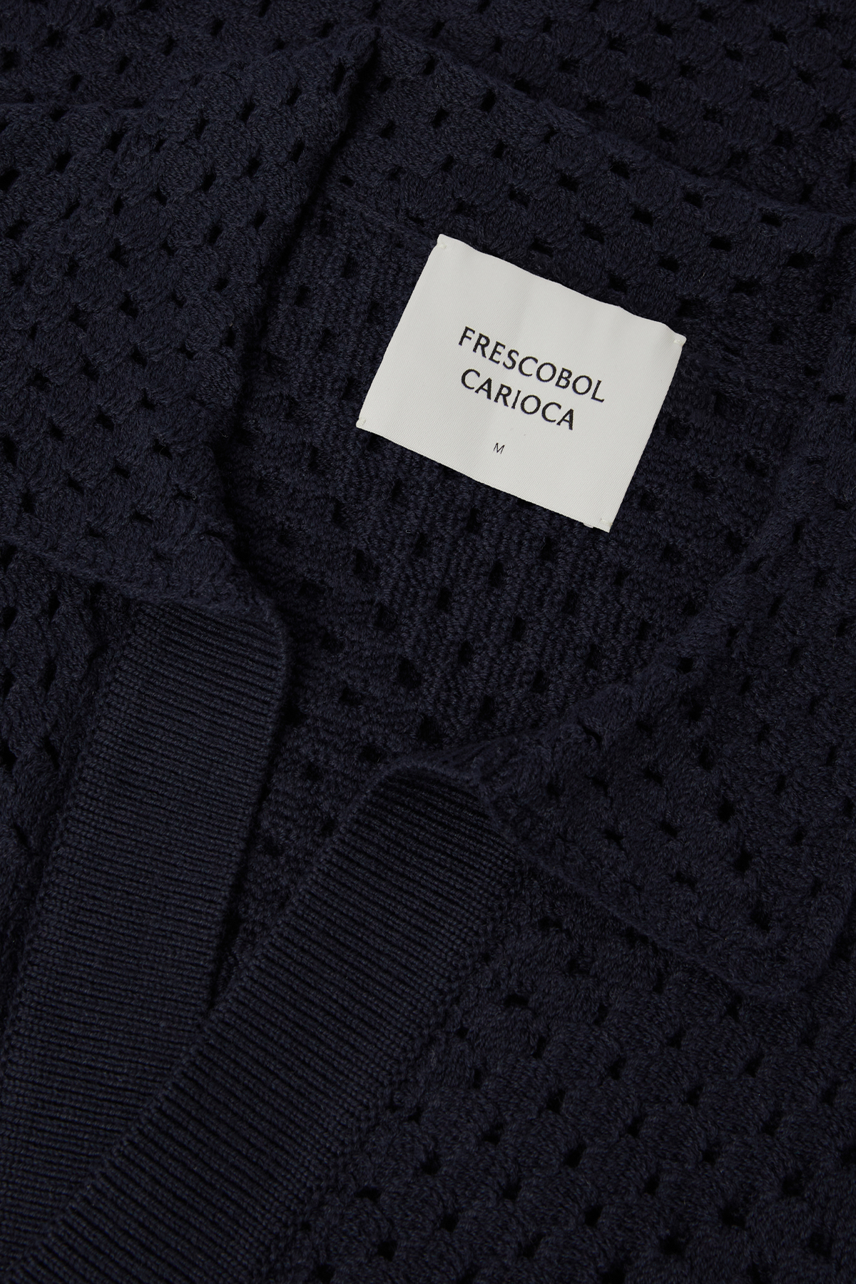 Gehäkeltes Kurzarmhemd 'Pinto' in marine