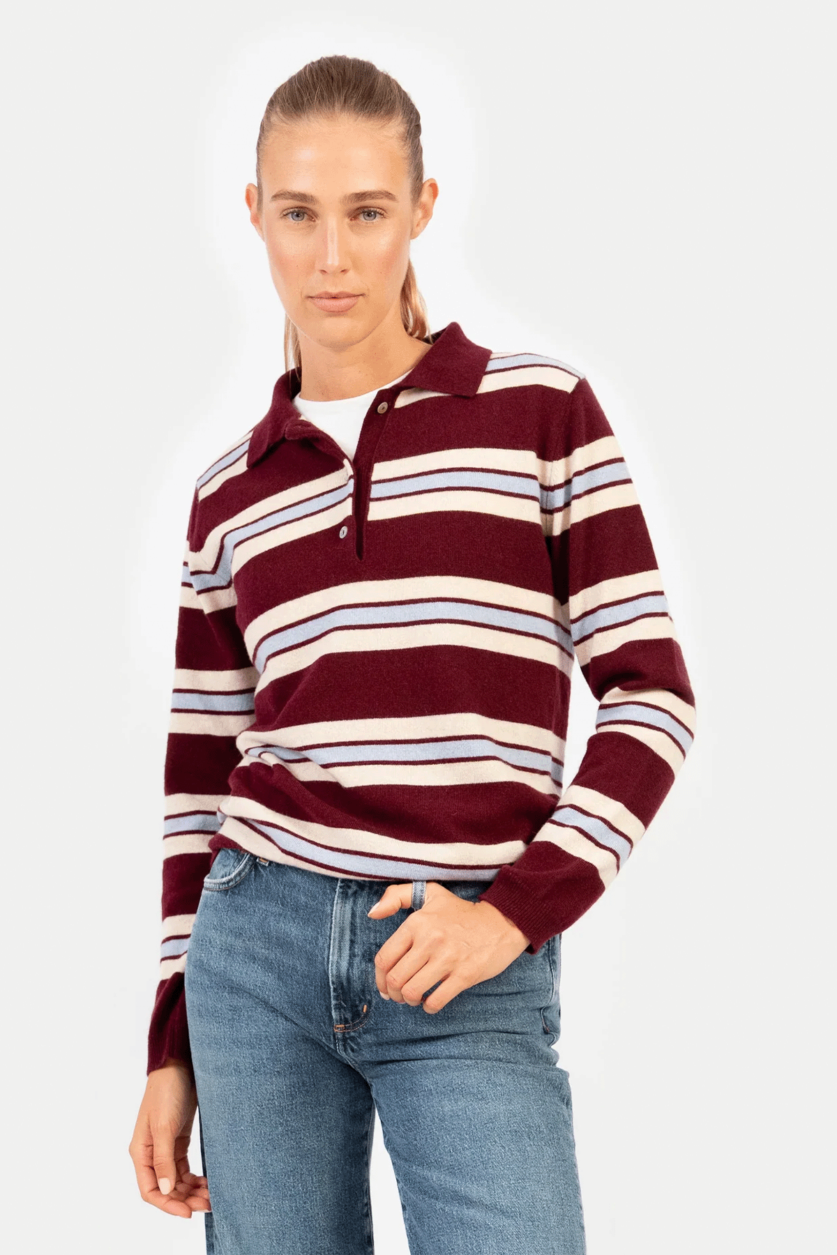 'Robin' Polo in bordeaux