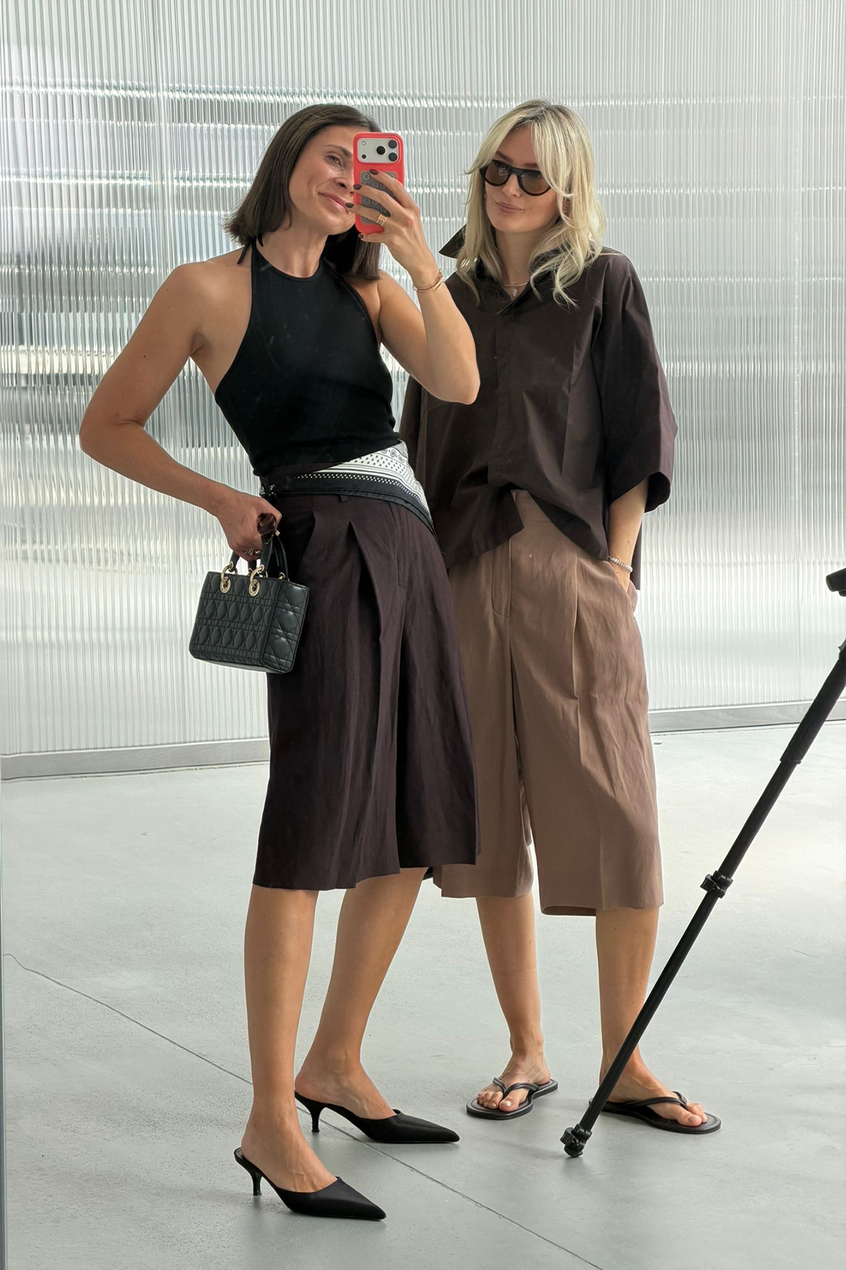 Leinen Bermuda Shorts 'Devin' in braun