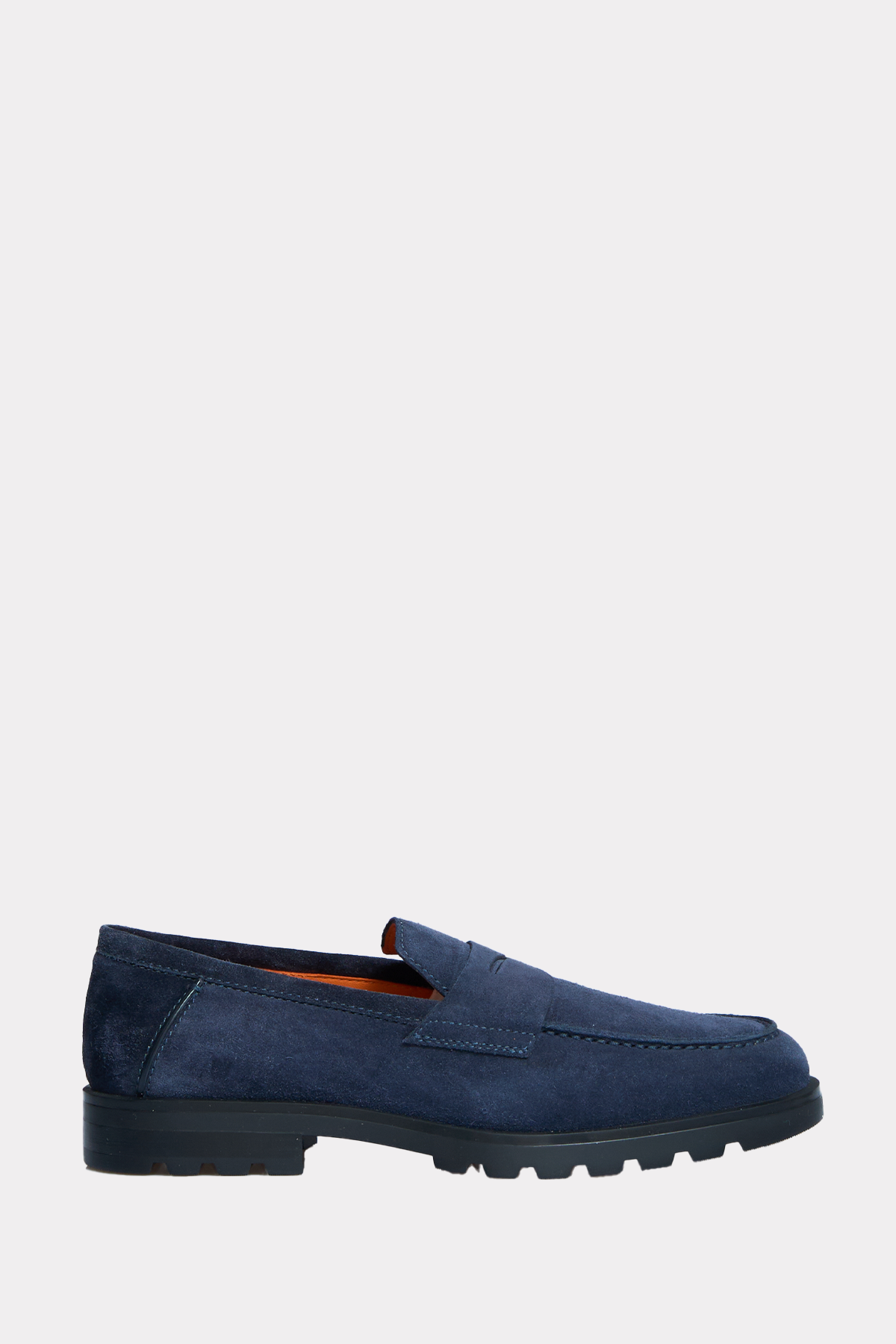 Suede penny loafers in navy