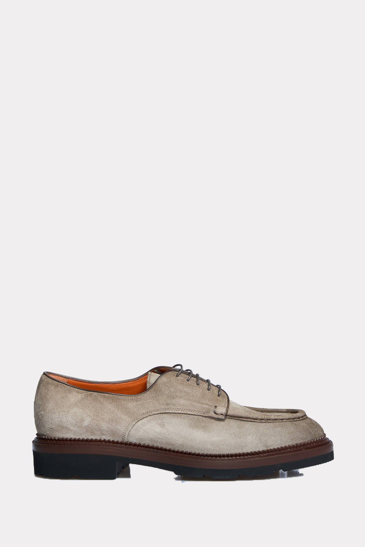 Lace-up shoe in taupe