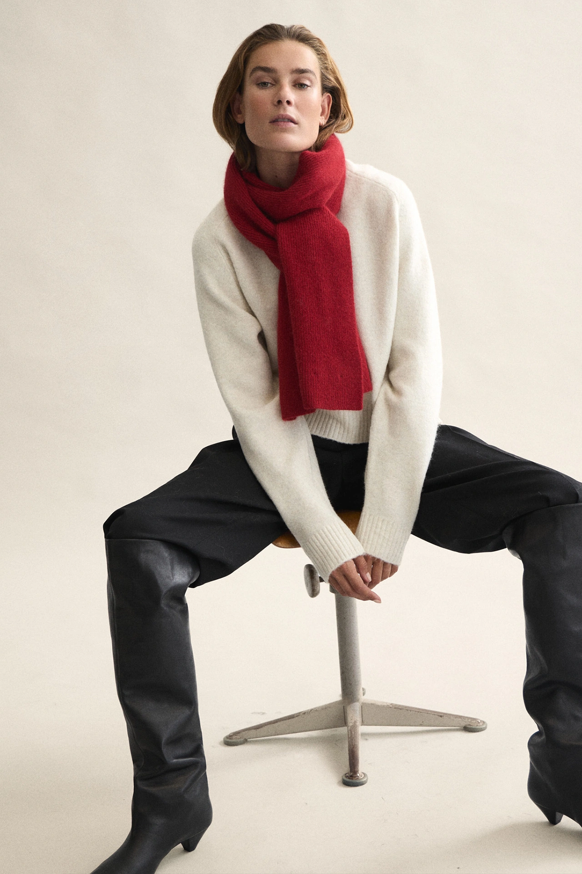 Scarf in raspberry