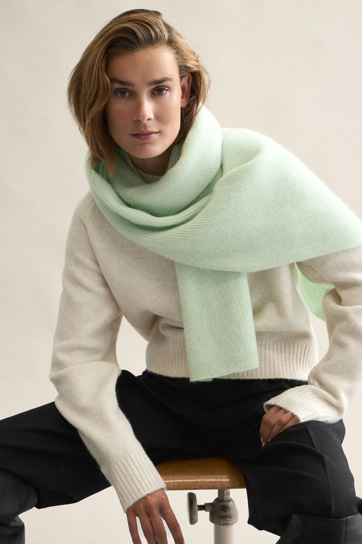 Schal in soft mint