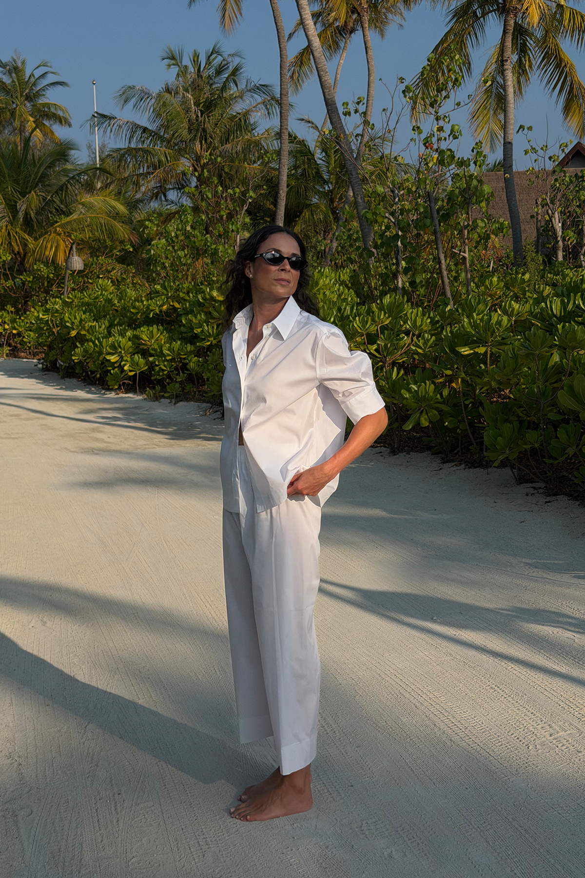 Gerade Hose in weiß