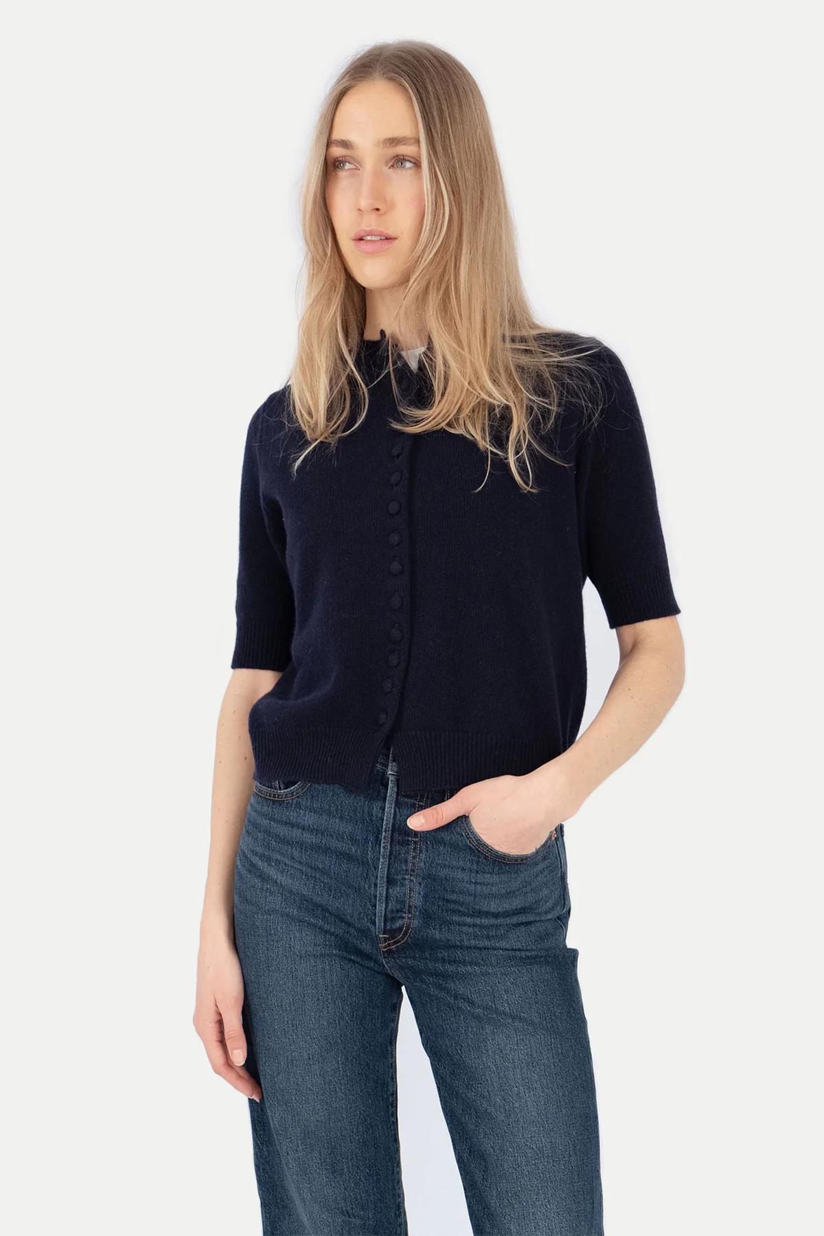 Strickjacke marine Anna V Berg - C.Wirschke Düsseldorf