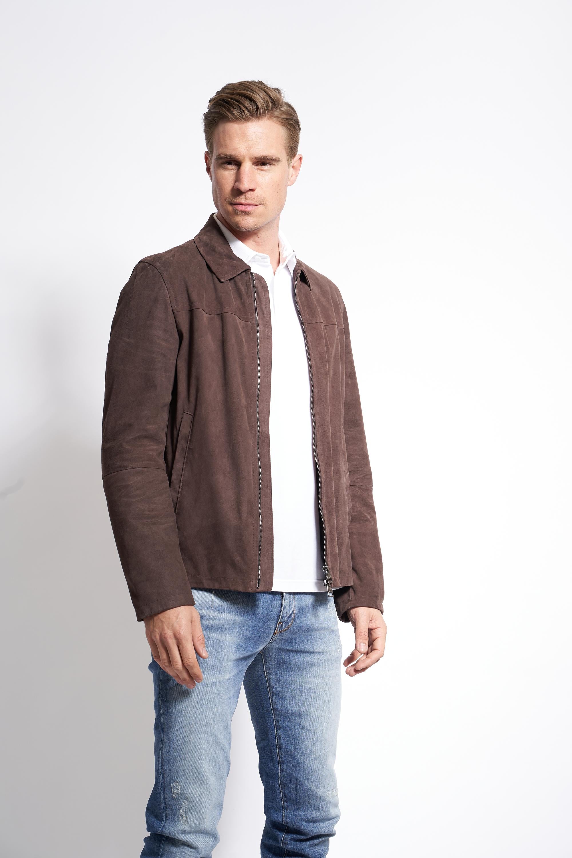 Lederjacke in braun