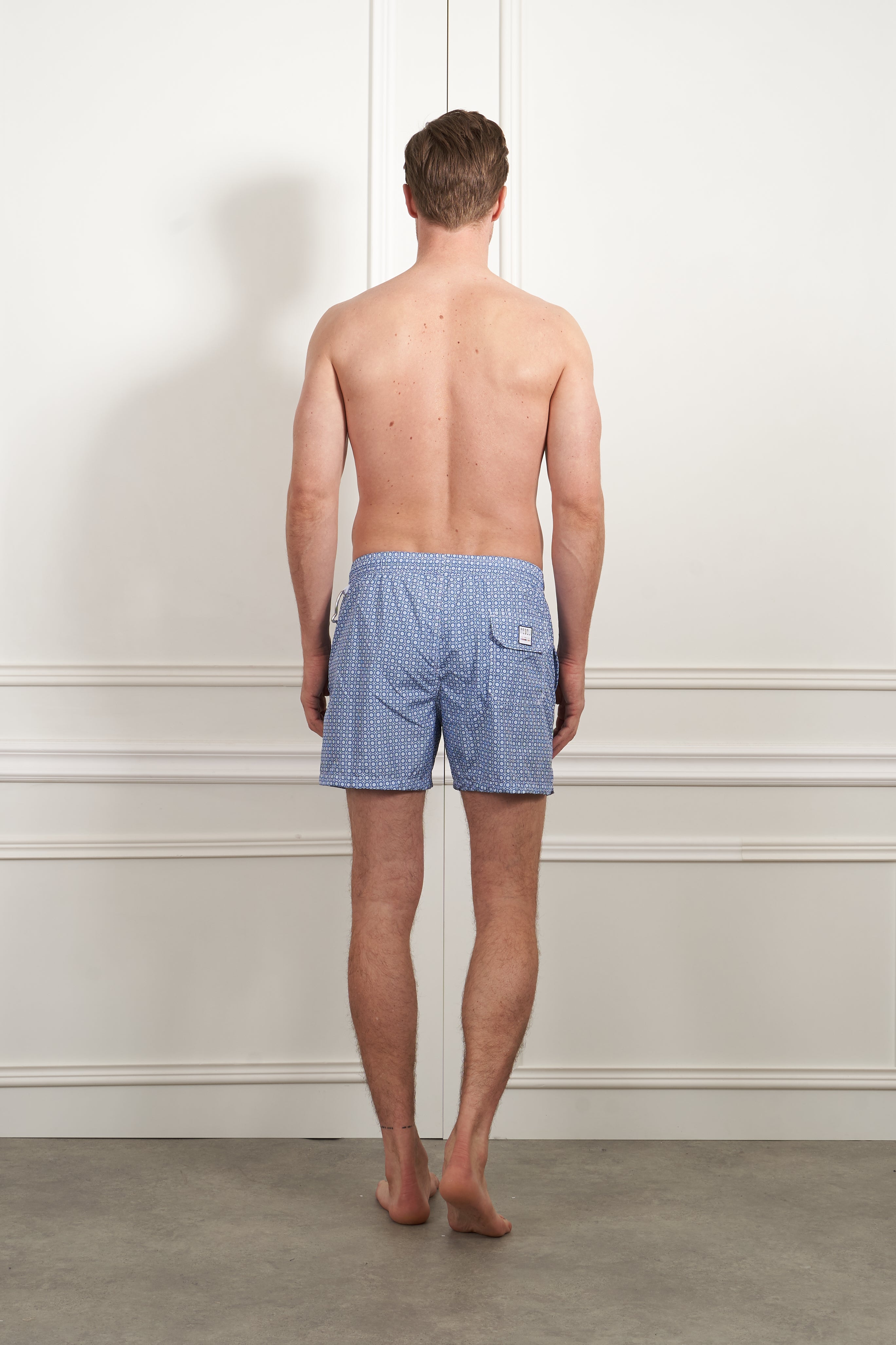 Swim shorts in navy-white