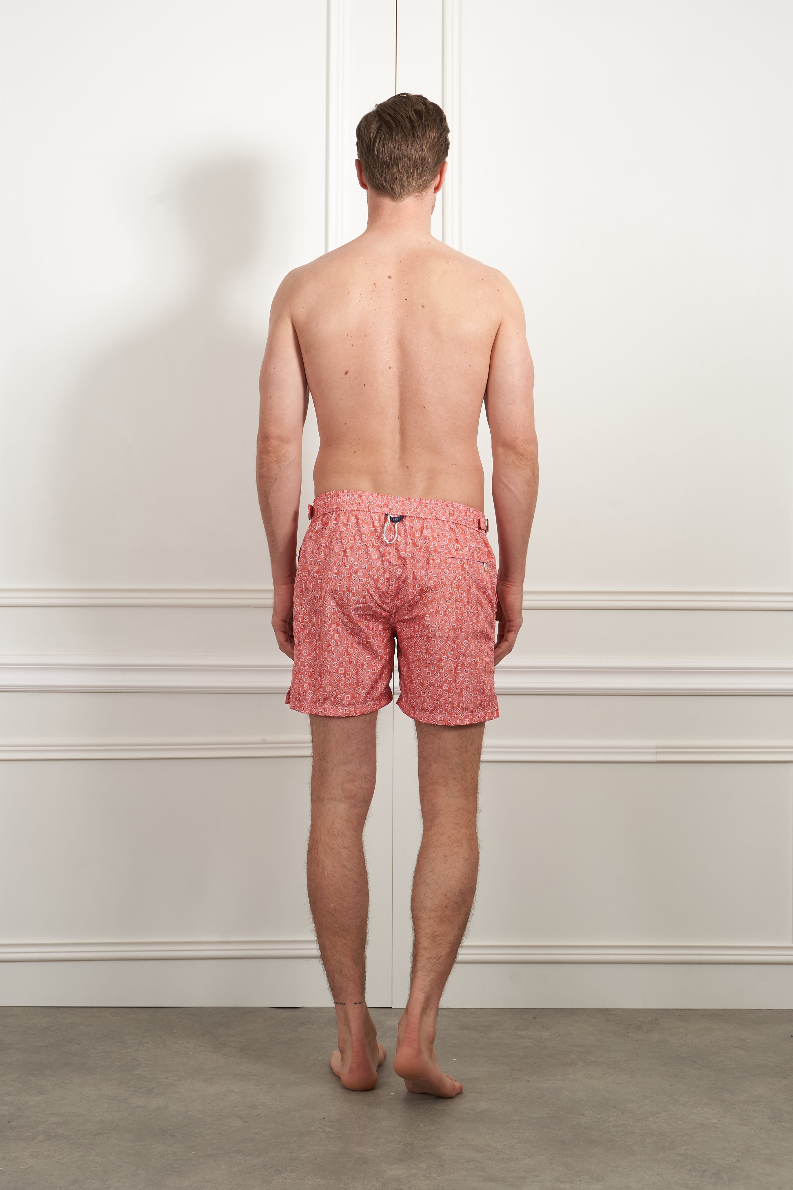 Gemusterte Badehose in rot