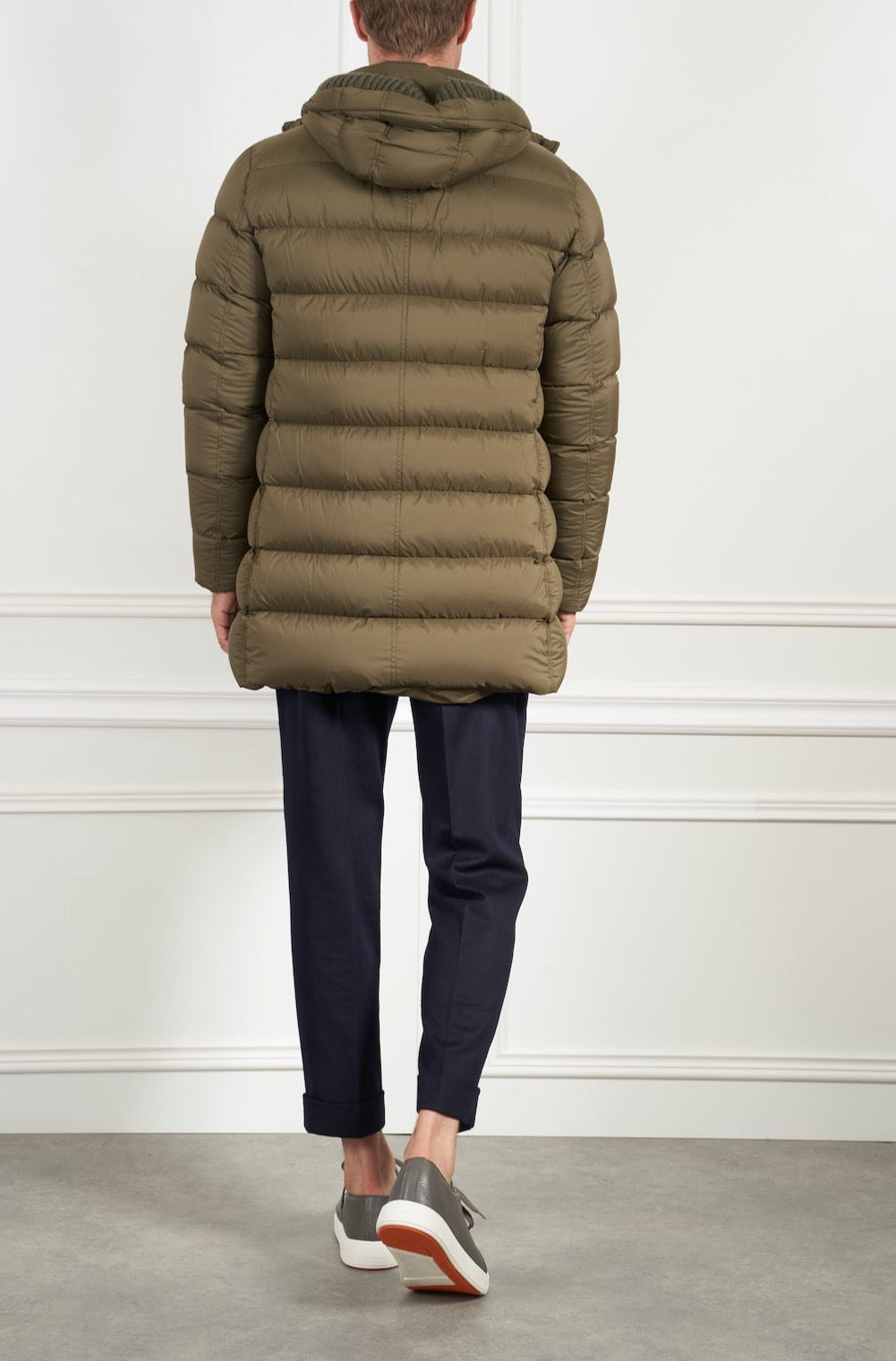 Pufferjacke in oliv