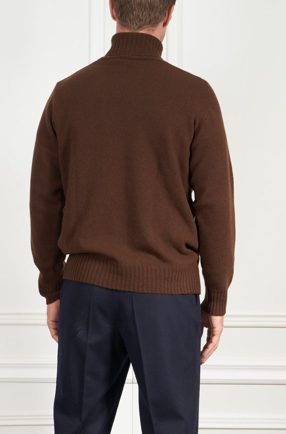 Rollkragenpullover in braun