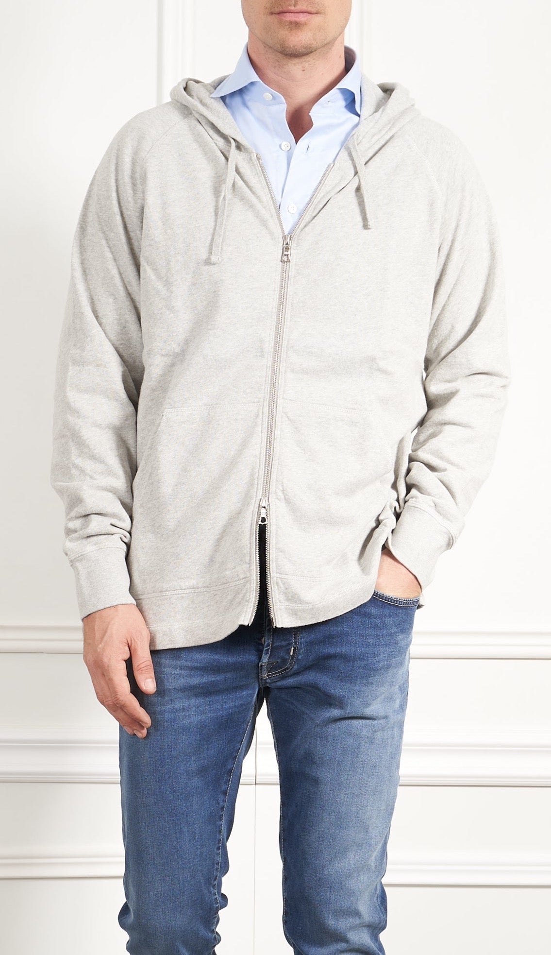 Sweatshirtjacke in grau