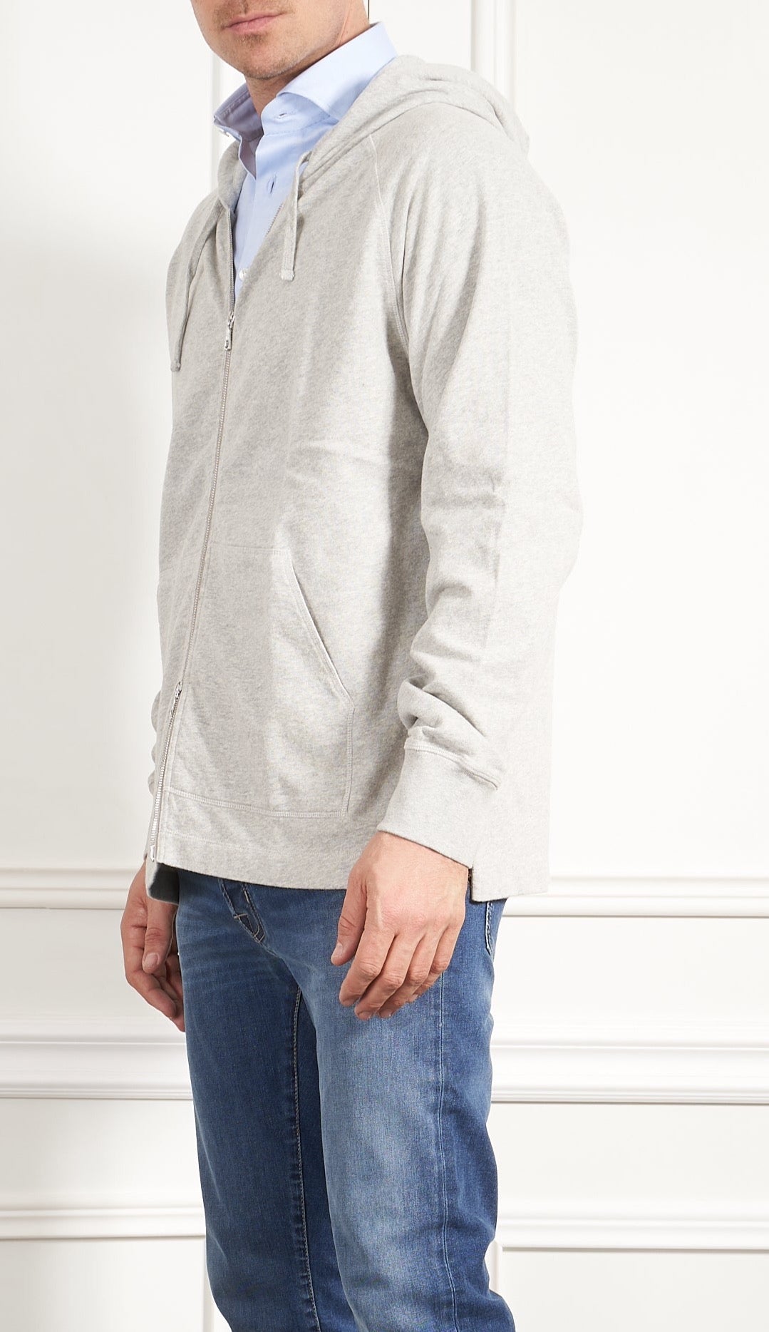 Sweatshirtjacke in grau