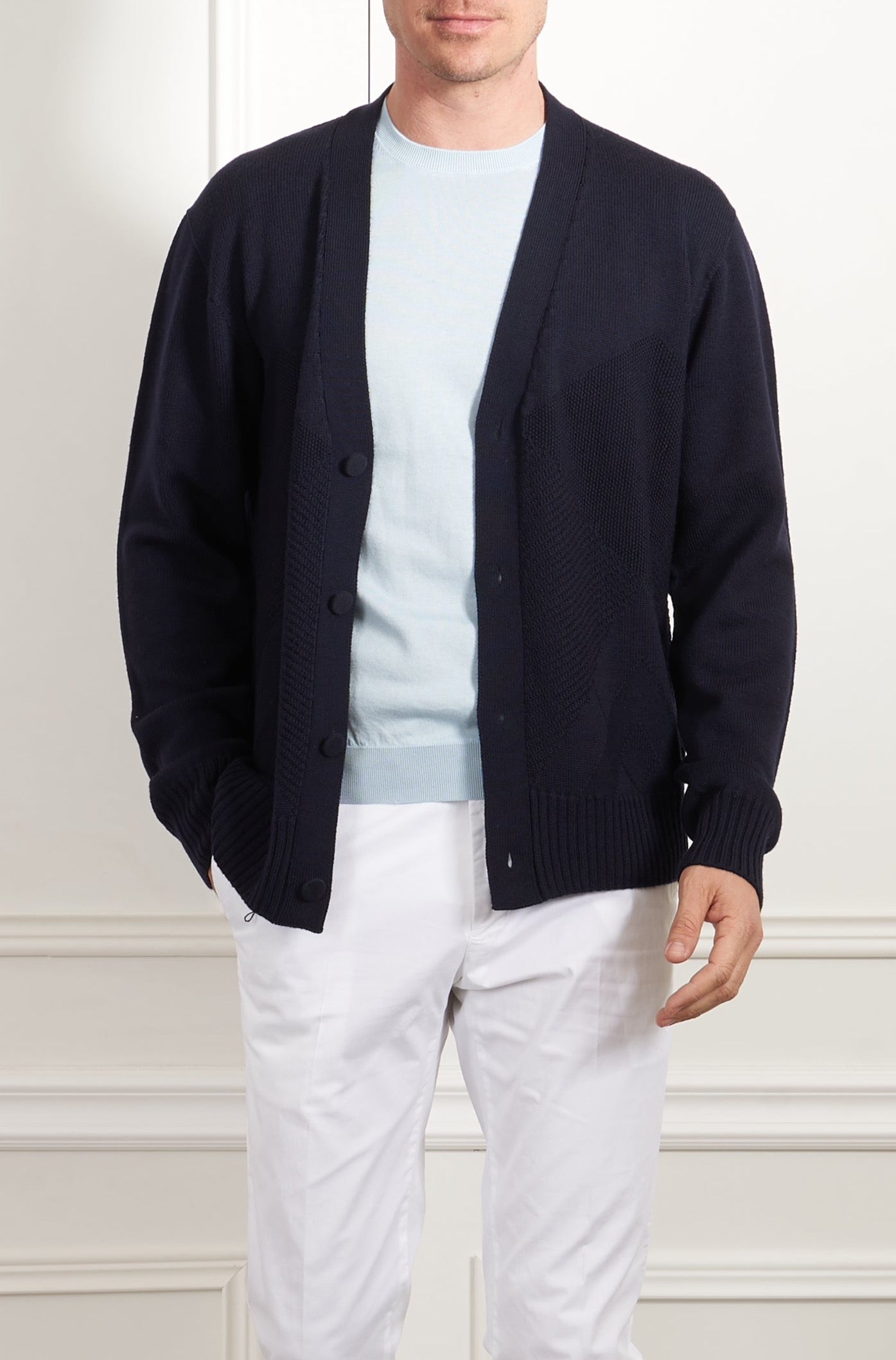 Strickjacke in blau