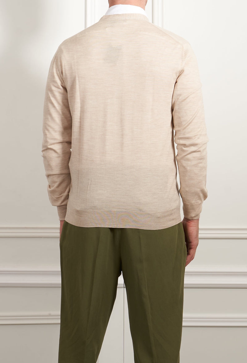 Merinowoll-Cardigan in beige